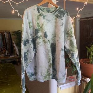 Urban Renewal Olive Tie Dyed Crewneck